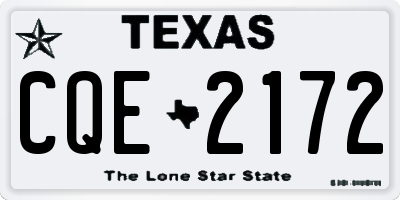 TX license plate CQE2172