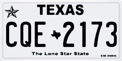 TX license plate CQE2173