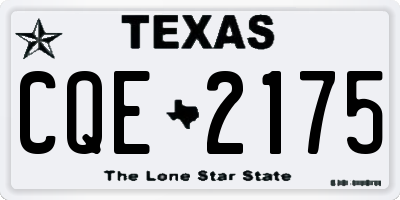 TX license plate CQE2175