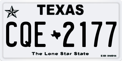 TX license plate CQE2177