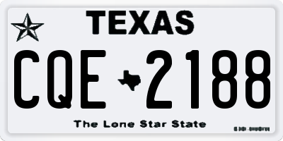 TX license plate CQE2188