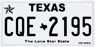 TX license plate CQE2195