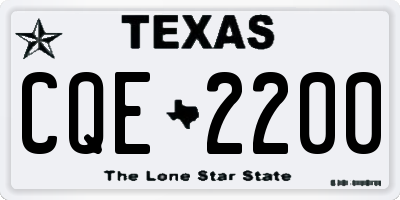 TX license plate CQE2200