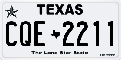 TX license plate CQE2211