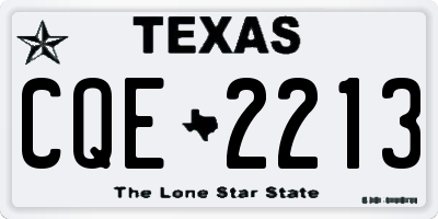 TX license plate CQE2213