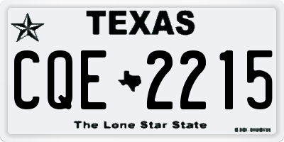 TX license plate CQE2215
