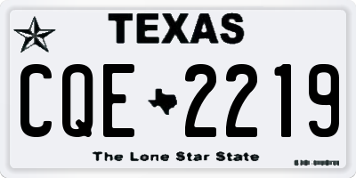 TX license plate CQE2219