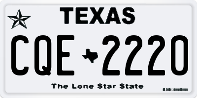 TX license plate CQE2220