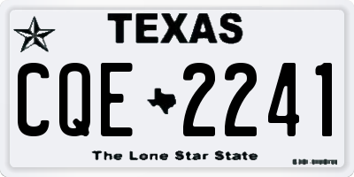 TX license plate CQE2241