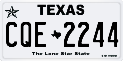 TX license plate CQE2244