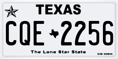 TX license plate CQE2256