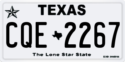 TX license plate CQE2267