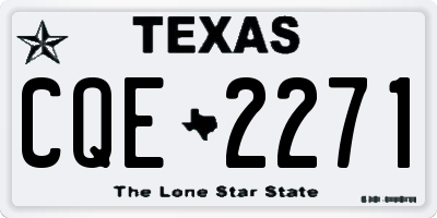 TX license plate CQE2271