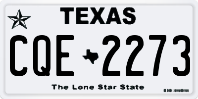 TX license plate CQE2273