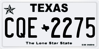 TX license plate CQE2275