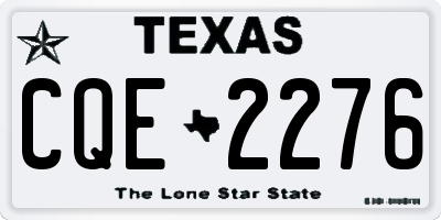TX license plate CQE2276