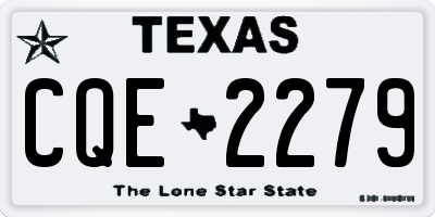 TX license plate CQE2279
