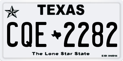 TX license plate CQE2282