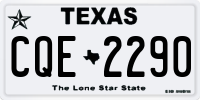 TX license plate CQE2290
