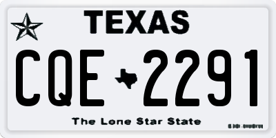TX license plate CQE2291
