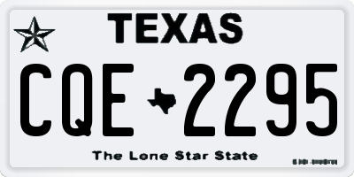 TX license plate CQE2295