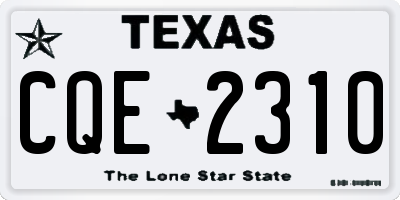TX license plate CQE2310