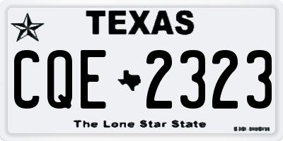 TX license plate CQE2323