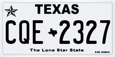 TX license plate CQE2327