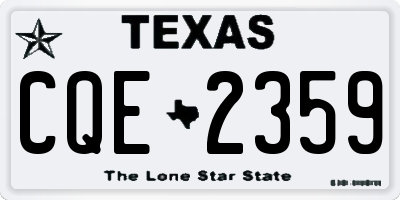TX license plate CQE2359
