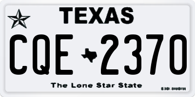 TX license plate CQE2370