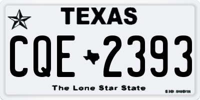 TX license plate CQE2393