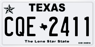 TX license plate CQE2411
