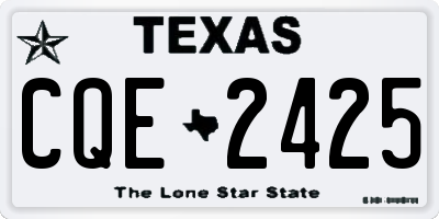 TX license plate CQE2425