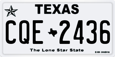 TX license plate CQE2436