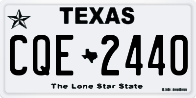 TX license plate CQE2440