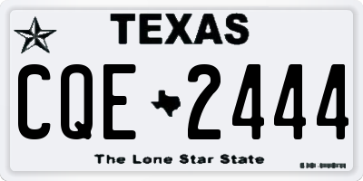 TX license plate CQE2444