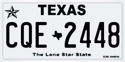 TX license plate CQE2448