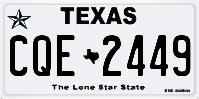 TX license plate CQE2449