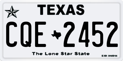 TX license plate CQE2452