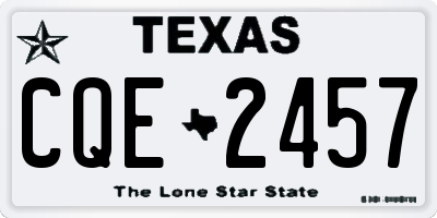 TX license plate CQE2457
