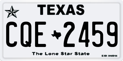 TX license plate CQE2459