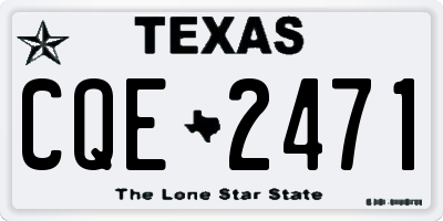 TX license plate CQE2471