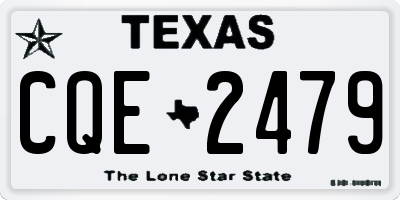 TX license plate CQE2479