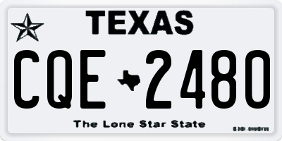 TX license plate CQE2480