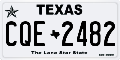 TX license plate CQE2482
