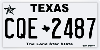 TX license plate CQE2487