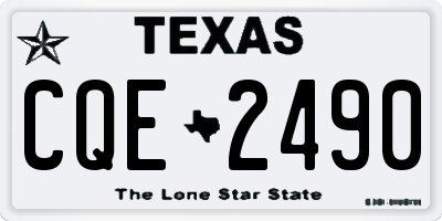 TX license plate CQE2490