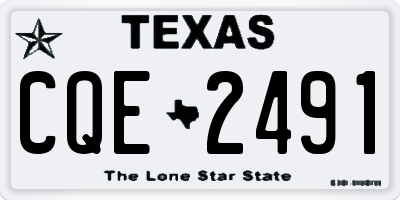 TX license plate CQE2491