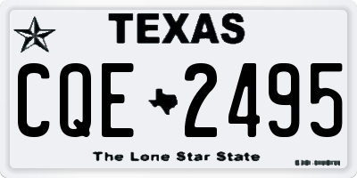 TX license plate CQE2495