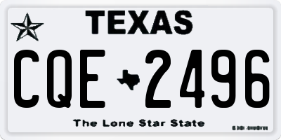 TX license plate CQE2496